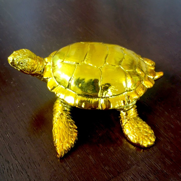 Gold colored Turtle Small Shiny - Picture 1 of 8